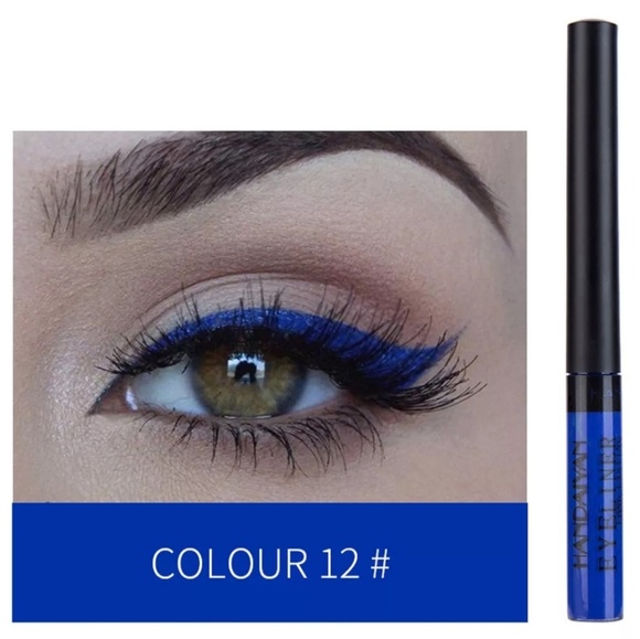 bright blue liquid eyeliner